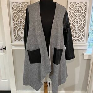 SHEIN Gray and Black Cardigan